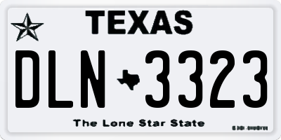 TX license plate DLN3323
