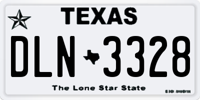 TX license plate DLN3328