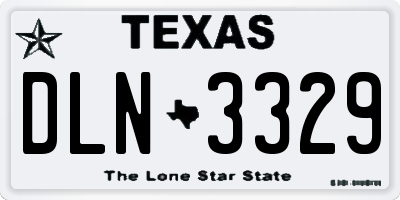 TX license plate DLN3329