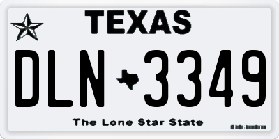 TX license plate DLN3349