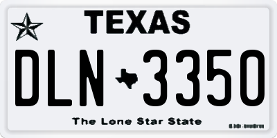 TX license plate DLN3350