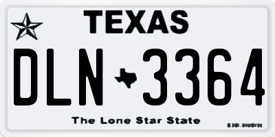TX license plate DLN3364