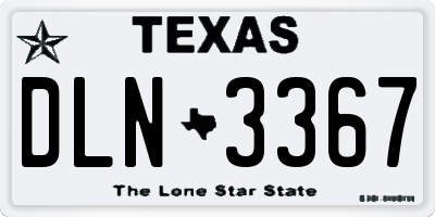TX license plate DLN3367