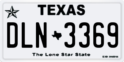 TX license plate DLN3369