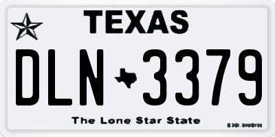 TX license plate DLN3379
