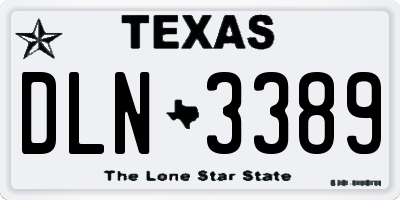 TX license plate DLN3389