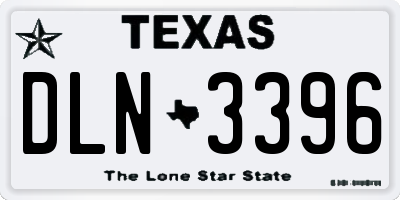 TX license plate DLN3396