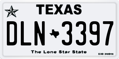 TX license plate DLN3397