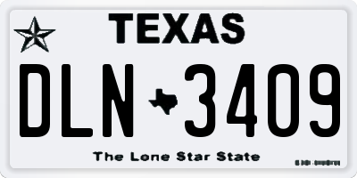 TX license plate DLN3409