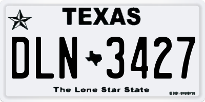 TX license plate DLN3427