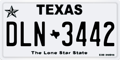 TX license plate DLN3442