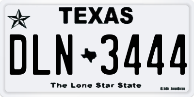 TX license plate DLN3444