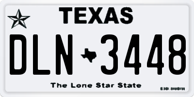 TX license plate DLN3448