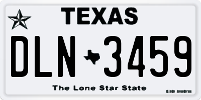 TX license plate DLN3459