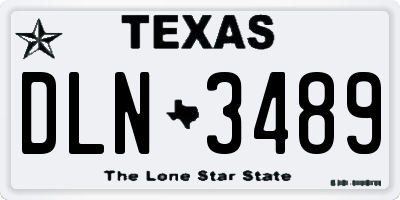 TX license plate DLN3489