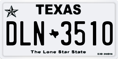 TX license plate DLN3510