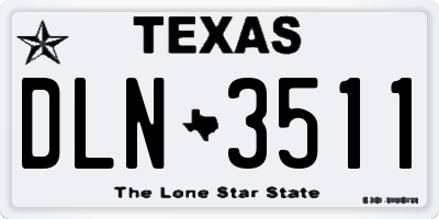 TX license plate DLN3511