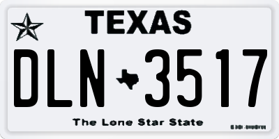 TX license plate DLN3517