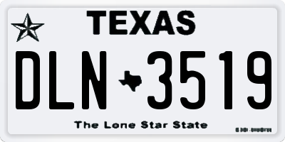 TX license plate DLN3519