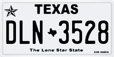 TX license plate DLN3528