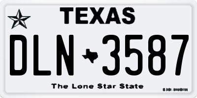 TX license plate DLN3587