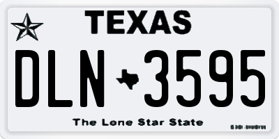 TX license plate DLN3595