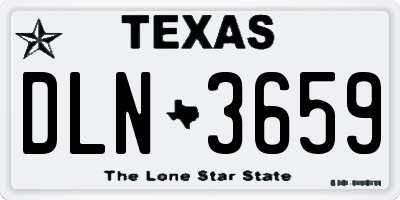 TX license plate DLN3659