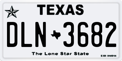 TX license plate DLN3682