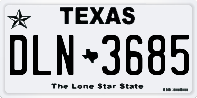 TX license plate DLN3685