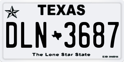 TX license plate DLN3687