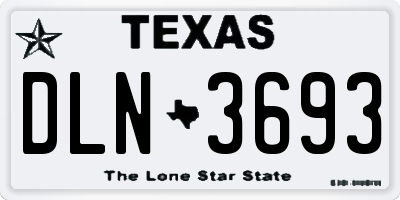 TX license plate DLN3693