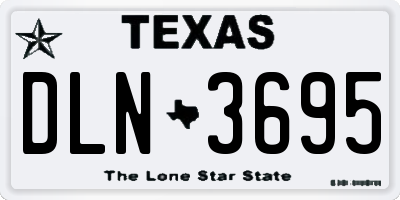 TX license plate DLN3695