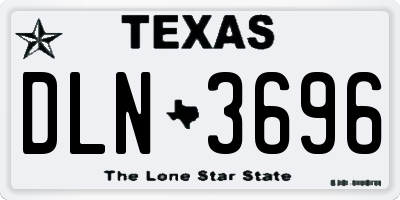 TX license plate DLN3696