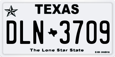 TX license plate DLN3709