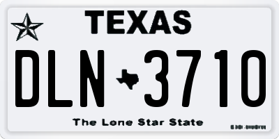 TX license plate DLN3710