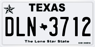TX license plate DLN3712