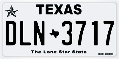 TX license plate DLN3717