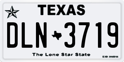 TX license plate DLN3719