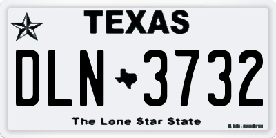 TX license plate DLN3732