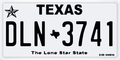 TX license plate DLN3741