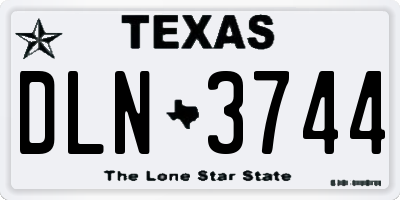 TX license plate DLN3744