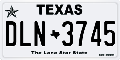 TX license plate DLN3745