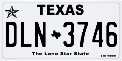 TX license plate DLN3746