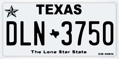 TX license plate DLN3750