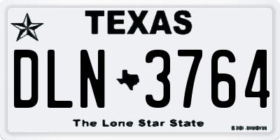 TX license plate DLN3764