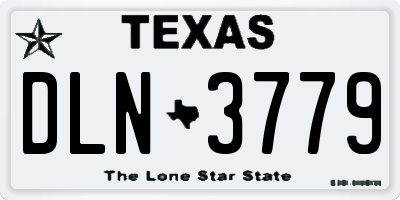 TX license plate DLN3779