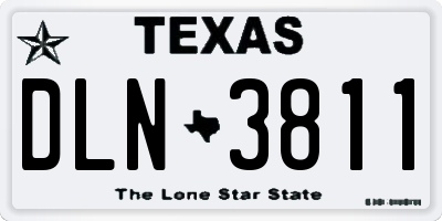 TX license plate DLN3811