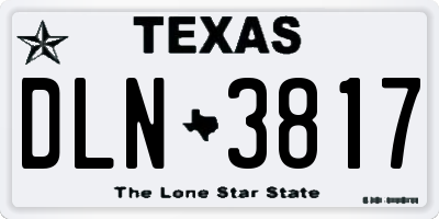 TX license plate DLN3817