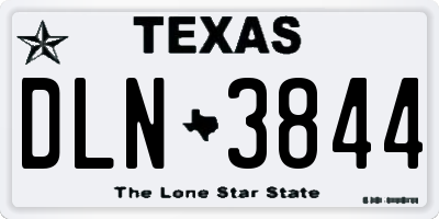 TX license plate DLN3844