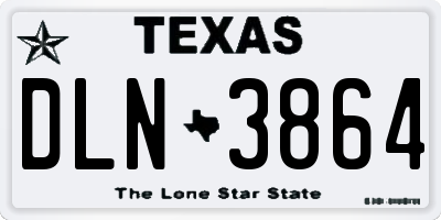 TX license plate DLN3864